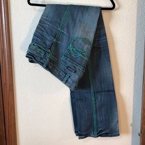 32x35 Cowgirl Tuff Emerald Jeans